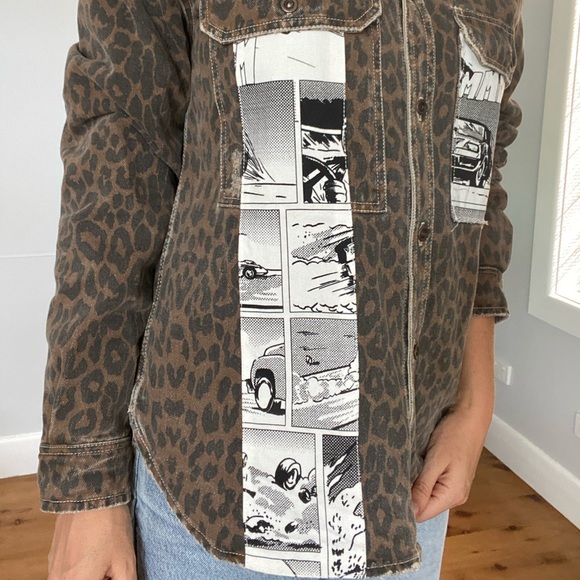 Zara Man Leopard Print Denim Shirt - Picture 3 of 4